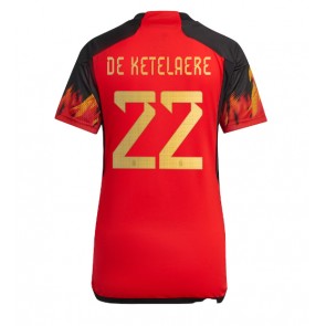 Belgien Charles De Ketelaere #22 kläder Kvinnor VM 2022 Hemmatröja Kortärmad